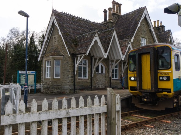 Station Cottage with train